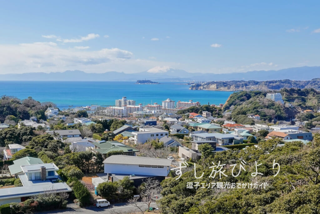 披露山公園・展望台より富士山、江の島方面を望む（撮影日：2023.02.21）